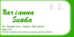 marianna supka business card